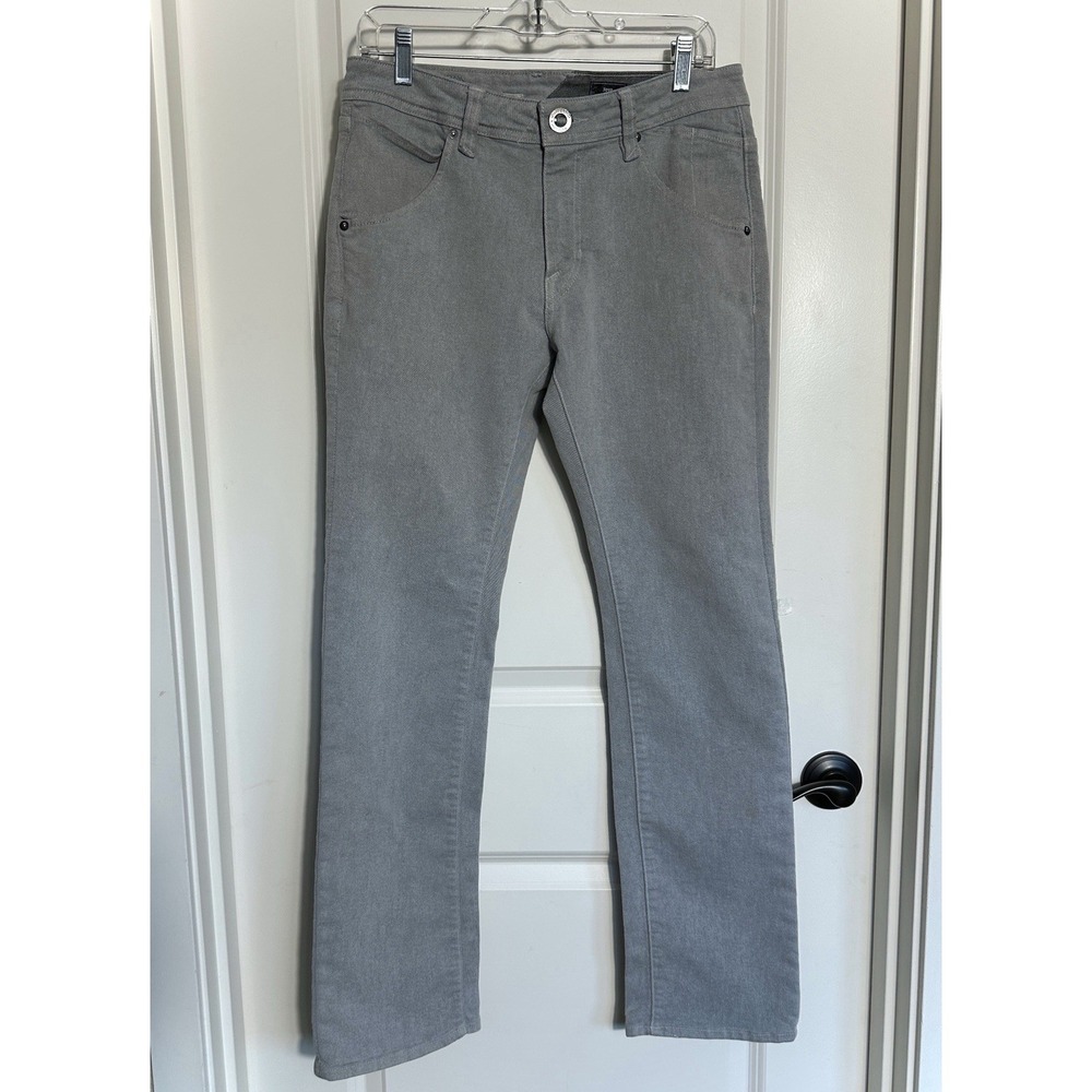 Volcom Nova Jean Mens Size 32X31 Grey Denim Straight Leg Skater Casual Outdoor